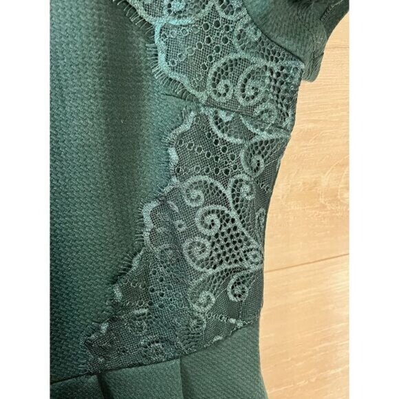 ALYA Emerald Mini Cocktail Dress Lace Front Small - Picture 9 of 9